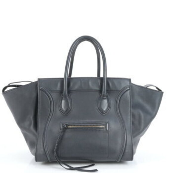 Celine Handbags - Celine Luggage Phantom leather Shoulder Bag Tote black